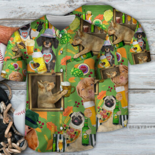 Beer Dog Loves Beer Every Day - Baseball Jersey - Owl Ohh - Owl Ohh