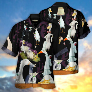 Cocktail Shut The Duck Up - Hawaiian Shirt - Owl Ohh for men and women, kids - Owl Ohh