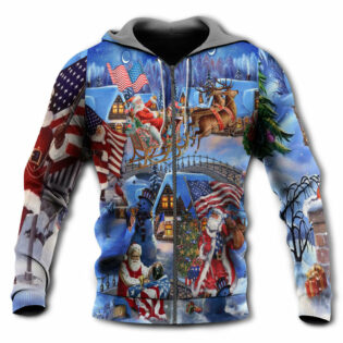 Christmas America Patriotic - Hoodie - Owl Ohh - Owl Ohh