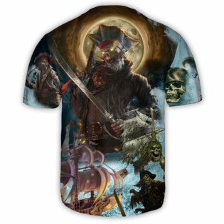 Skull Pirates Love Ocean - Baseball Jersey - Owl Ohh - Owl Ohh