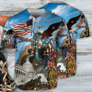America War And Peace - Baseball Jersey - Owl Ohh - Owl Ohh