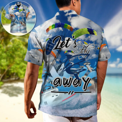 Parasailing Let's Fly Away With Shark - Hawaiian Shirt - Owl Ohh-Owl Ohh