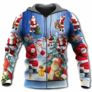 Christmas Santa Claus Is Coming Story Night Art Style - Hoodie - Owl Ohh - Owl Ohh