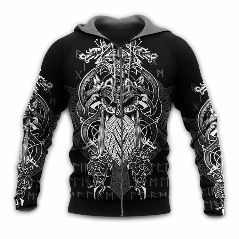 Viking Warrior Blood Pattern - Hoodie - Owl Ohh - Owl Ohh