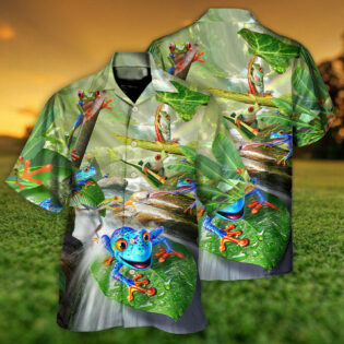 Frog Every Journey Begins With A Single Hop - Hawaiian Shirt - Owl Ohh - Owl Ohh