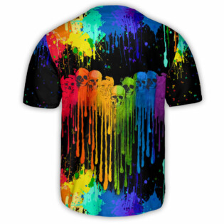 LGBT Skull Heart Skull Style - Baseball Jersey - Owl Ohh - Owl Ohh