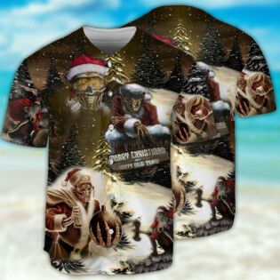 Skull Merry Xmas And Happy New Year - Baseball Jersey - Owl Ohh - Owl Ohh