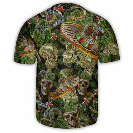 Skull Love Cactus - Baseball Jersey - Owl Ohh - Owl Ohh