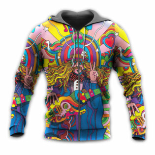 Hippie Rock Music Colorful - Hoodie - Owl Ohh - Owl Ohh