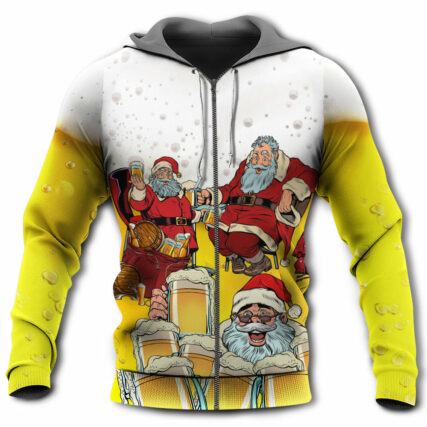 Christmas Santa I Want More Beer - Hoodie - Owl Ohh - Owl Ohh