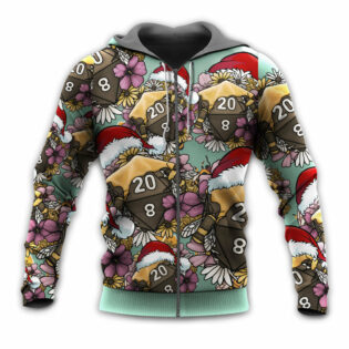 Christmas Honey Bee Dice D20 Christmas Vibe - Hoodie - Owl Ohh - Owl Ohh