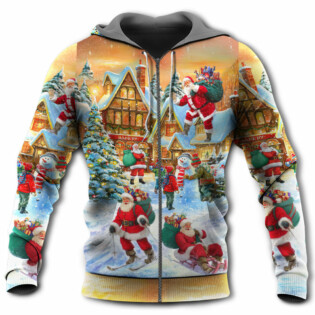 Christmas Santa Claus In The Town Xmas Is Coming - Hoodie - Owl Ohh - Owl Ohh