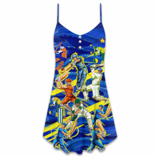 Cricket Let's Play Cricket Christmas - V-neck Sleeveless Cami Dress - Owl Ohh - Owl Ohh