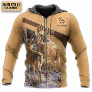 Deer Here Lives An Old Buck And His Sweet Doe Personalized - Hoodie - Owl Ohh - Owl Ohh