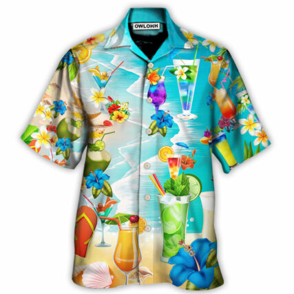 Cocktail Drink Cocktails And Say Aloha - Hawaiian Shirt - Owl Ohh - Owl Ohh