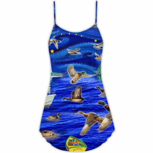 Hunting Christmas Night Stars - V-neck Sleeveless Cami Dress - Owl Ohh - Owl Ohh