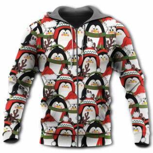 Christmas Penguin Cute Christmas Holiday - Hoodie - Owl Ohh - Owl Ohh