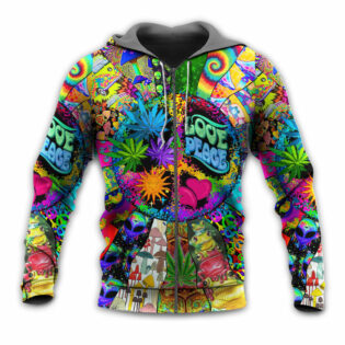 Hippie Alien Frogs Love Peace - Hoodie - Owl Ohh - Owl Ohh
