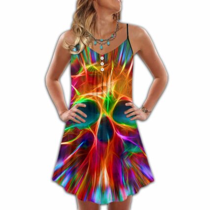 Skull Rainbow Color Love Style - Summer Dress - Owl Ohh - Owl Ohh