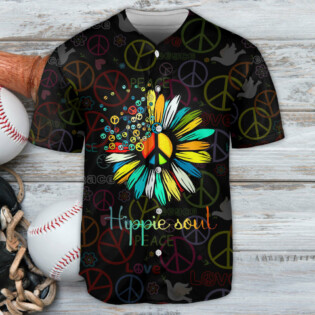 Hippie Sunflower Soul Life - Baseball Jersey - Owl Ohh - Owl Ohh