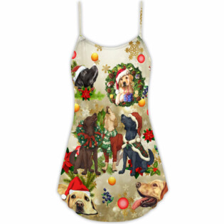 Christmas Xmas Is Better With Labrador Retriever - V-neck Sleeveless Cami Dress - Owl Ohh - Owl Ohh