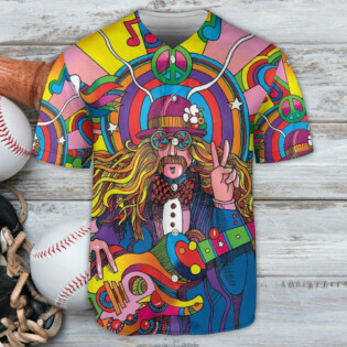 Hippie Rock Music Lover Heal Soul - Baseball Jersey - Owl Ohh - Owl Ohh
