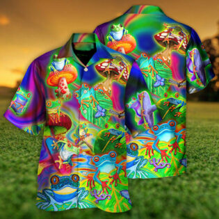 Frog Colorful Tropical Enjoying A Day Of Fun - Hawaiian Shirt - Owl Ohh - Owl Ohh