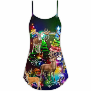 Hunting Lover Merry Christmas - V-neck Sleeveless Cami Dress - Owl Ohh - Owl Ohh