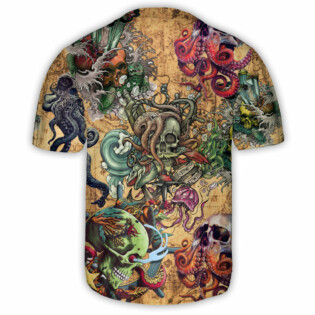 Skull Into The Sea - Baseball Jersey - Owl Ohh - Owl Ohh