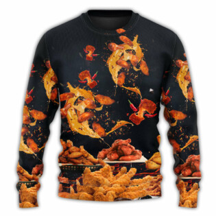 Food Chicken Wing Fast Food Delicious - Sweater - Ugly Christmas Sweaters - Owl Ohh - Owl Ohh
