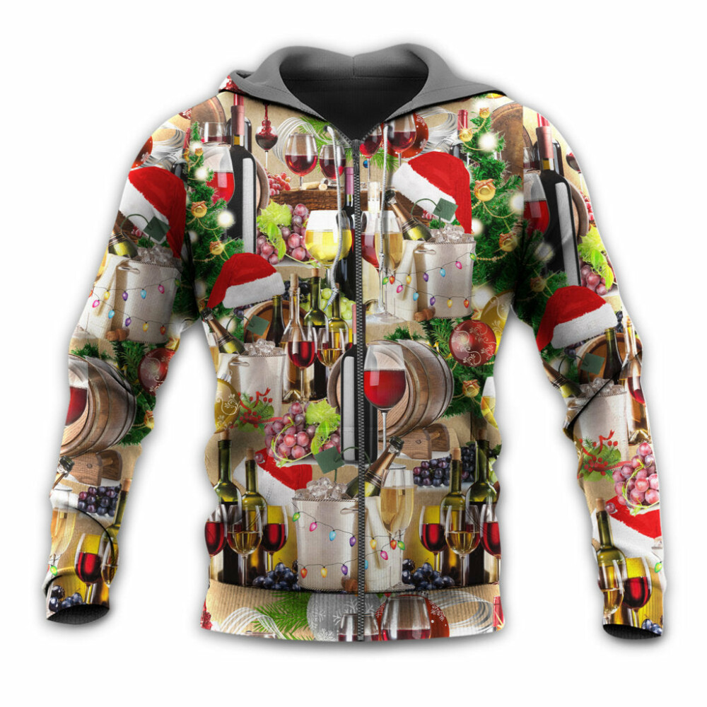 Christmas Wine For A Christmas Night - Hoodie - Owl Ohh - Owl Ohh