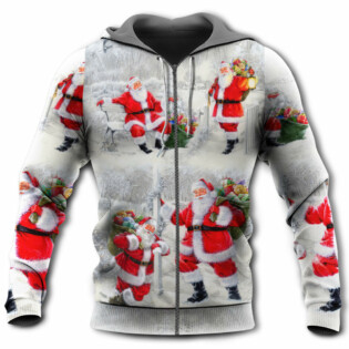 Christmas Santa Is Always With You Art Style - Hoodie - Owl Ohh - Owl Ohh
