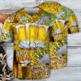 Beer Is BrewTiful Loves Beer - Baseball Jersey - Owl Ohh - Owl Ohh