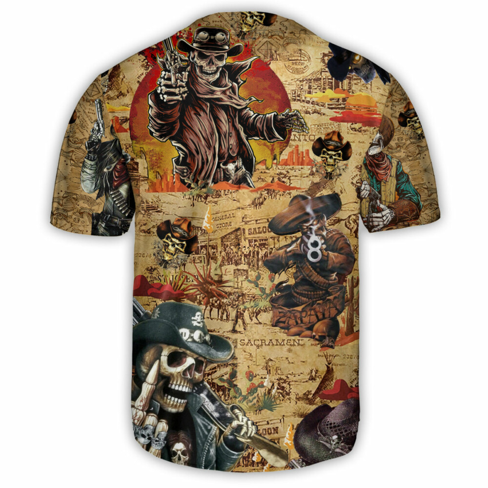 Cowboy Skull Cowboy Skull Pirates Love Life - Baseball Jersey - Owl Ohh - Owl Ohh