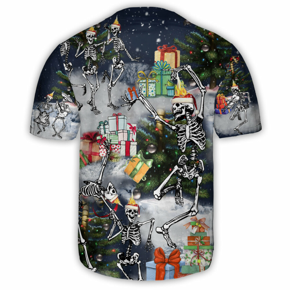 Skull Dancing With Christmas - Baseball Jersey - Owl Ohh - Owl Ohh