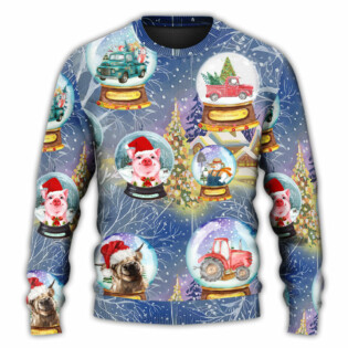 Christmas Farmer Xmas Funny Global - Sweater - Ugly Christmas Sweaters - Owl Ohh - Owl Ohh