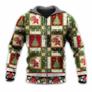 Christmas Santa And Fir-tree - Hoodie - Owl Ohh - Owl Ohh
