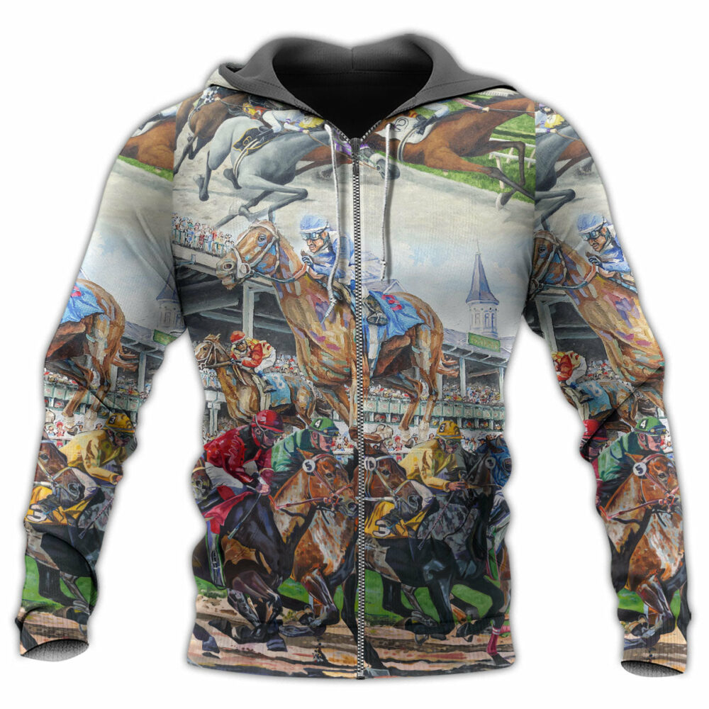 Horse Racing Be Strong Be Brave - Hoodie - Owl Ohh - Owl Ohh