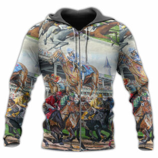 Horse Racing Be Strong Be Brave - Hoodie - Owl Ohh - Owl Ohh