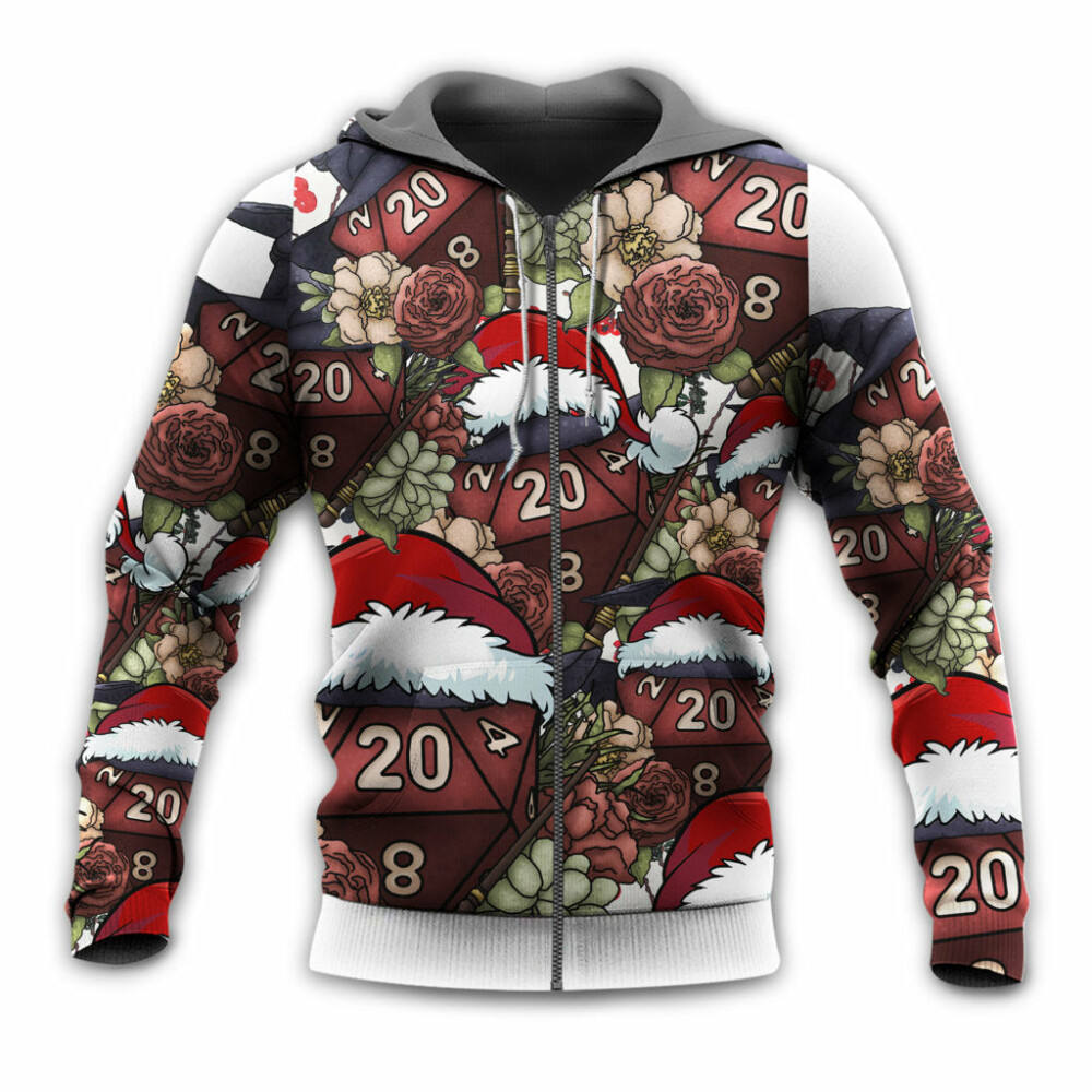Christmas D20 Witch Dice D20 Xmas Vibe - Hoodie - Owl Ohh - Owl Ohh