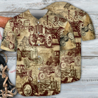 Tractor Farm All I Want To Do Is Work On My Farm - Baseball Jersey - Owl Ohh - Owl Ohh