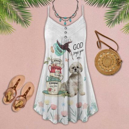 Dog God Say You Are Shih Tzu Faith - Summer Dress - Owl Ohh - Owl Ohh
