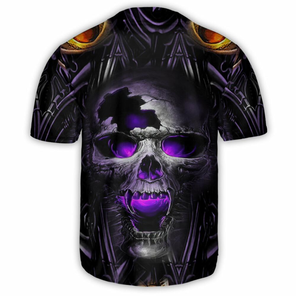 Skull Hello Darkness Smile - Baseball Jersey - Owl Ohh - Owl Ohh
