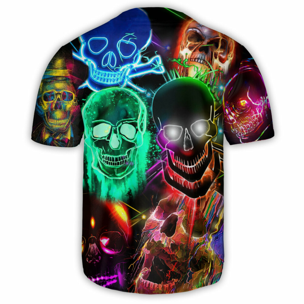 Skull Glowing - Baseball Jersey - Owl Ohh - Owl Ohh