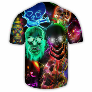 Skull Glowing - Baseball Jersey - Owl Ohh - Owl Ohh
