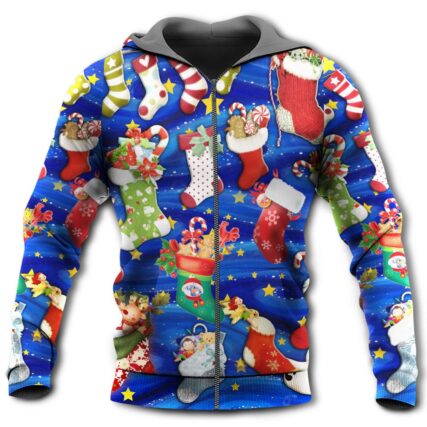 Socks Christmas Tree Merry Xmas Seasons Of Joy - Hoodie - Owl Ohh - Owl Ohh