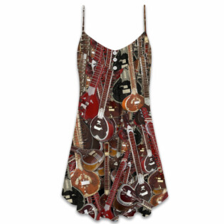 Sitar I'm Awesome I Play Sitar - V-neck Sleeveless Cami Dress - Owl Ohh - Owl Ohh