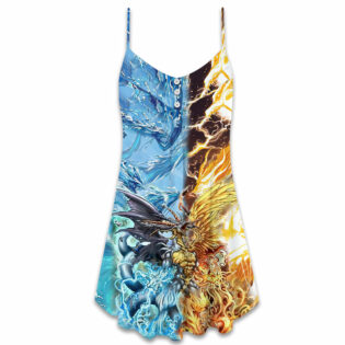 Dragon The Immortal Life - V-neck Sleeveless Cami Dress - Owl Ohh - Owl Ohh