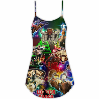 Cowboy Rodeo Merry Christmas - V-neck Sleeveless Cami Dress - Owl Ohh - Owl Ohh