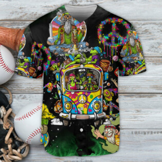 Hippie Smokey Life Art - Baseball Jersey - Owl Ohh - Owl Ohh